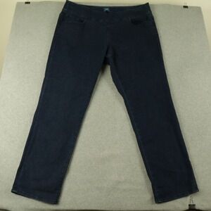 Jag‎ Jeans Womens 24W Peri Straight Jegging Mid Rise Pull On Denim Dark Blue NWT